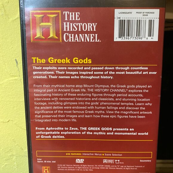 The Greek Gods DVD History Channel Documentary - Picture 2 of 4